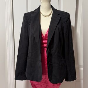 Excellent condition Style & Co Black Pinstripe Women's Blazer